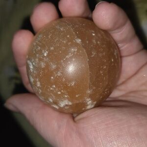 Peach selenite sphere